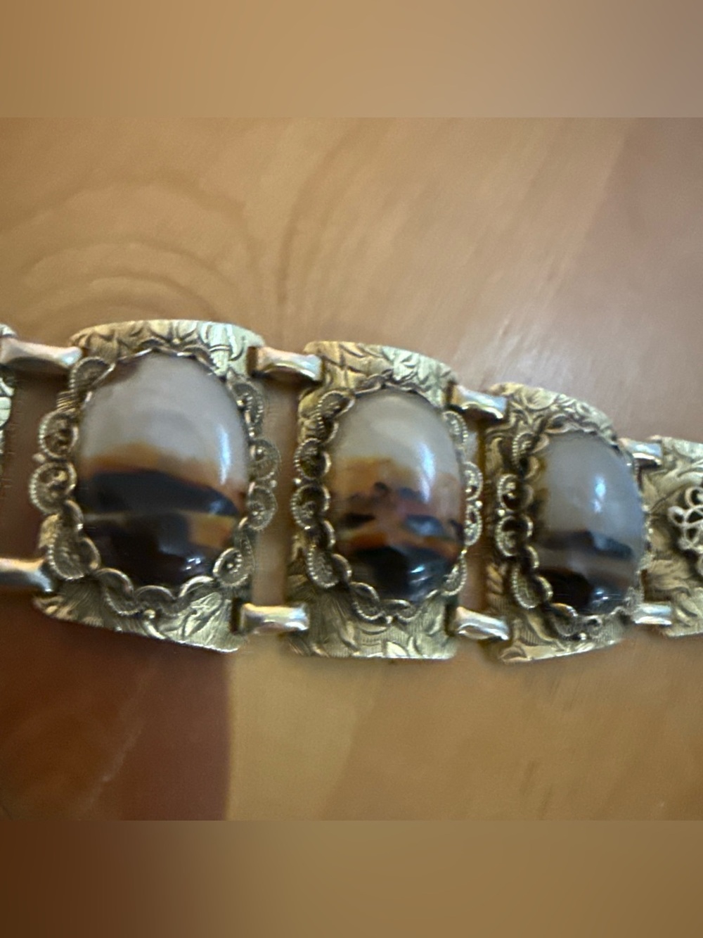Vintage-Style western tigers eyePanel Bracelet - Women Jewelry boho - Picture 4 of 8